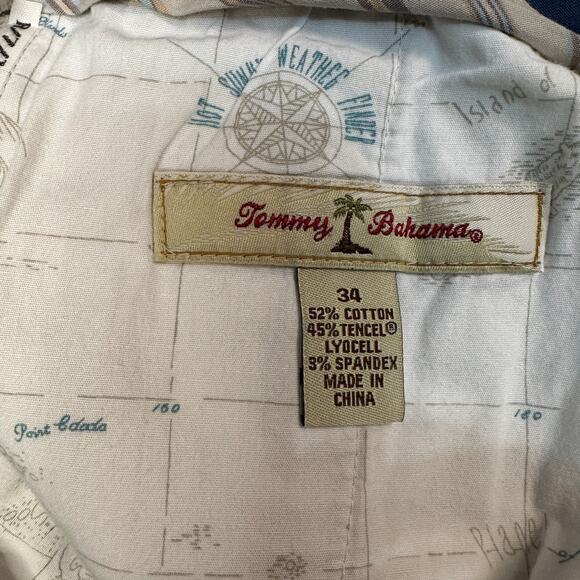 Tommy Bahama Chino Pants Mens 34 Straight Fit Beige Stretch Flat Front Slacks - Picture 5 of 12